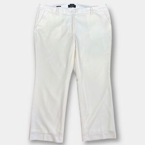 EUC Talbots Windsor Wool White Slacks Pants High Rise Size 14 Women Petite